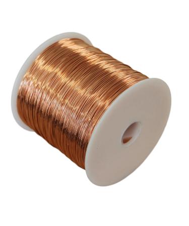 Solid Uncoated Bare Round Copper Wire 99.9% Pure 10 Oz (Dead Soft) (24 Ga - 544 Ft Spool, Dead Soft) 24 Ga - 544 Ft Spool Dead Soft