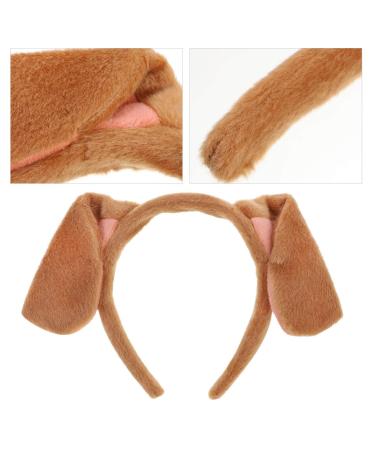 Valiclud Brown Dog Ears Headband - Cartoon Puppy Ears & Animal Hair Band for Dog Parties & Christmas Costumes | International Shipping - Buy Online on GoSupps.com