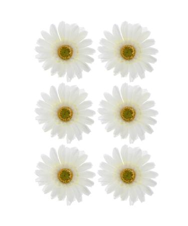 Beaupretty 12pcs Sunflower Hair Clips Daisy Flower Barrette Hawaiian Beach Alligator Hair Clips Headpiece Hairpin Brooches for Women Girls Summer Hair Accessories White