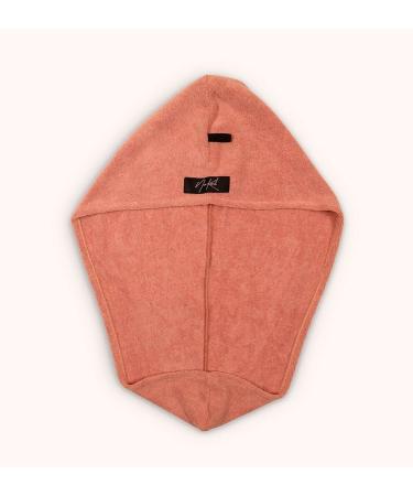 NuMe x Noa Kirel Hair Towel | Ultra Absorbent Microfiber Wrap for Curly & Thick Hair | Fast Drying Rose Gold Cap with Elastic Loop Closure | No Frizz & Friction Solutions - Buy Online on GoSupps.com