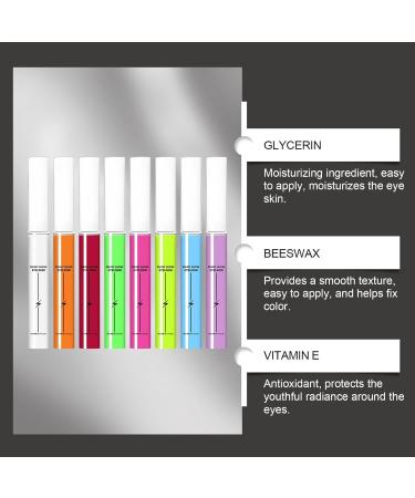 zwxqe Colorful Eyeliner Waterproof Smudge Resistant Eyeliner Eyeliner Set of 8 Multicolor Eye Makeup Pens Moisturizing Fluorescent Eyeliner Neon Eye Makeup for Women Eye and Lip Liner - Buy Online on GoSupps.com