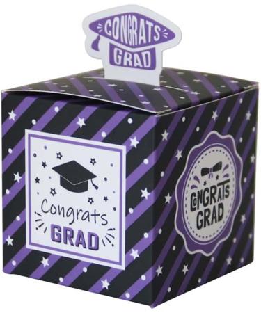 lxuebaix 50pieces Graduation Candy Boxes Square Shaped Paper Gift Box for Candies Biscuits Chocolates Small Toy Party Supplies Purple - Buy Online on GoSupps.com