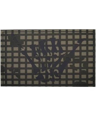 Taifeng Desert Night Camo Infrared IR Skull Skeleton Middle Finger Patch - 5x3 inch Tactical Vest Accessory in Black - Buy Online on GoSupps.com