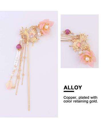 Lurrose Rhinestone Pearl Hairpin - Elegant Japanese Hairsticks & Retro Hair Jewelry for Women & Girls - Buy Online on GoSupps.com