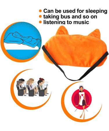 ULIFEMALL Cute Fox Plush Sleep Mask for Kids & Adults - Funny Novelty Animal Eye Cover for Travel & Meditation - Buy Online on GoSupps.com
