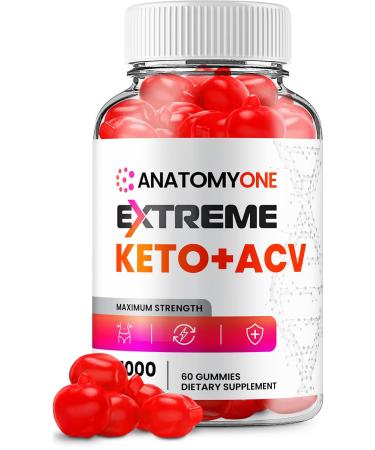 Anatomy One Extreme ACV Gummies AnatomyOne ACV Advanced Formula Shark Plus Apple Cider Vinegar Keto Tank Gummies Dietary Supplement B12 Beet Root Juice Men Women (60 Gummies)