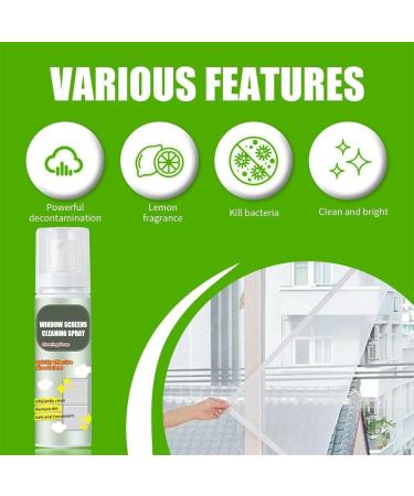No-Disassembly Window Screen Foam Cleaner Window Screens Cleaning Spray Bubble Cleaner Foam Disassembly Free Multi-function Household Mesh Window Cleaning Foam (2Pcs) - Buy Online on GoSupps.com