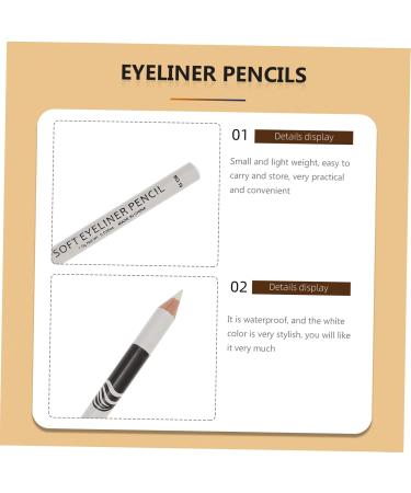 LALAFINA 12pcs Lying Silkworm Eyeliner Glitter Pencils Skin Marker Pen Waterproof Eyeliner Pencils Highlight 1 count (Pack of 1) White - Buy Online on GoSupps.com