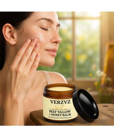 Beef Tallow for Skin and Face Tallow and Honey Balm Moisturizer 100% Grass-Fed Beef Tallow with Raw Organic Honey Beeswax Olive Oil & Vitamin E Deep Hydration Proudly Made in USA 2oz - Buy Online on GoSupps.com