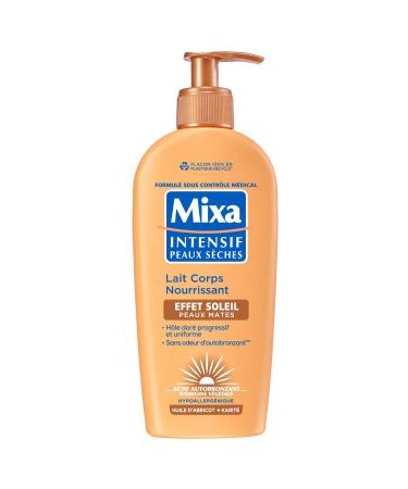Mixa Intensive Dry Skin - Nourishing Body Lotion Sun Effect - Self-Tanning - Progressive and Uniform Natural Golden Tan - Matte Skin - Hypoallergenic - 250 ml
