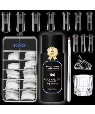 Lofuanna nail extension gel Solution 120ml poly gel slip solutions for polygel nail nails poly extension gel liquid slip solution set easy diy poly gel nail art