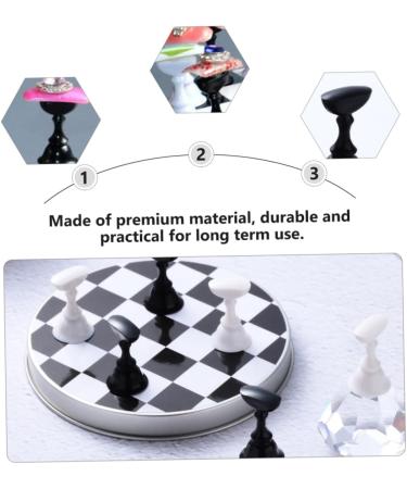 Beatifufu 1set Manicure Practice Base Magnetic Mount Nail Art Holder Retro DIY Nail Tip Stand Nail Art Practice Holder Magnetic Holder Nail Beauty Stand Magnetic Nail Manicure Tool Metal 9.2x4.8cm Assorted Color - Buy Online on GoSupps.com