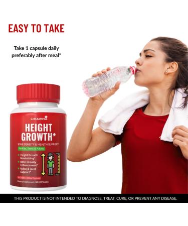 LIXARINA Height Growth Supplement | Height Growth Maximizer | Adult Height growths Supplement - 60 Capsules (Pack 2) - Buy Online on GoSupps.com