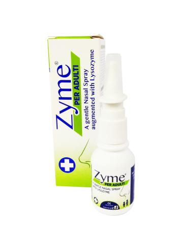Stops Running Nose. Liquefies Nasal secretions - unclogs moisturizes and Improves Airway Patency. Zyme 30 ml Nasal Spray LYSOZYME + HYPERTONIC Saline(2.45%) + Eucalyptus