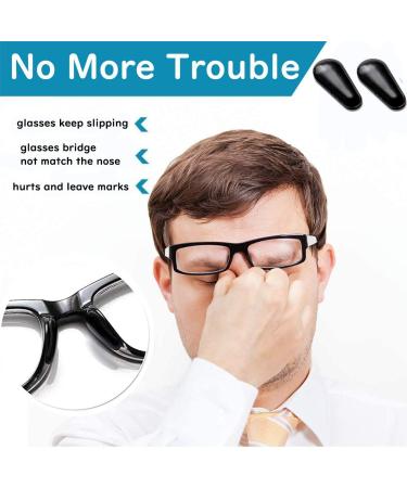 10 Pairs Silicone Nose Pads for Glasses - Slide-Resistant Self-Adhesive Transparent 1.8mm - Buy Online on GoSupps.com
