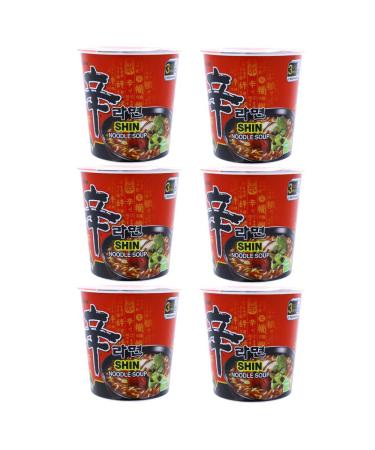 Nongshim Shin Spicy Ramen Instant Cup Noodle 2.64oz (Pack of 6) - Gourmet & Spicy - Buy Online on GoSupps.com