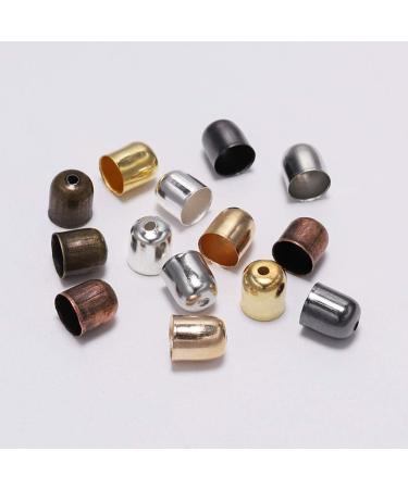 Heallily 300pcs Mixed Color Metal Cord End Caps for Jewelry Making | 5x6mm - DIY Art Crafts & Tassel Necklace Making - Buy Online on GoSupps.com