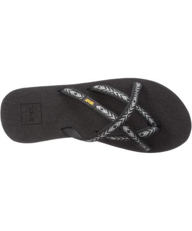 Teva Women's Olowahu Flip Flops - Black Himalaya - EU Size 39 | Comfortable & Stylish Sandals for Summer Adventures - Buy Online on GoSupps.com