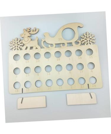 GOOHOCHY 1pc Wooden Advent Calendar with Drawer Reindeer Calendar Xmas Chocolate Rack Pull The cart Christmas As Shown 40X13X30CM - Buy Online on GoSupps.com