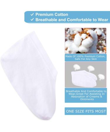 3 Pairs Moisturizing Socks Overnight Spa Socks for Dry Feet Cotton Moisture Enhancing Socks Cosmetic Moisturizing Socks for Women and Men White - Buy Online on GoSupps.com