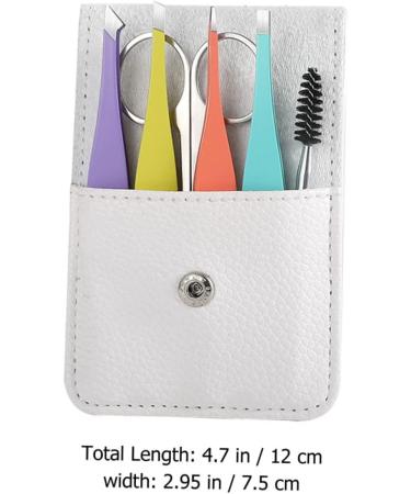 Beavorty Eyebrow Gauge & Manicure Set - Stainless Steel Tweezers with Lamella Tip - Precision Eyebrow Makeup Kit Accessories - Ideal for Travel - Buy Online on GoSupps.com