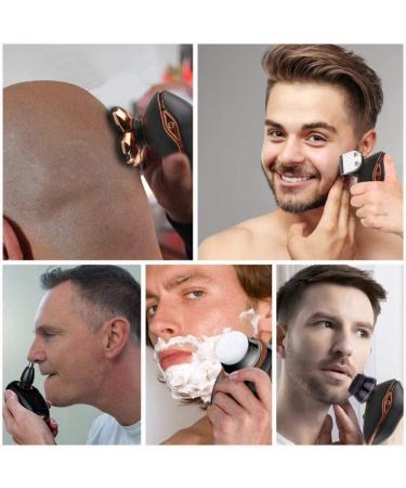 Buy 5D Floating Electric Head Shaver for Bald Men | 5-in-1 Grooming Kit with Beard Trimmer & LED Display | USB Rechargeable - International Shipping - Buy Online on GoSupps.com