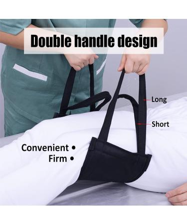 Thickened Patient Lift Sling Transfer Gait Belt with Handles for Disabled and Paralysis Elderly Ideal for Bed Wheelchair and Car Double Handle Design Brown/Black - Buy Online on GoSupps.com