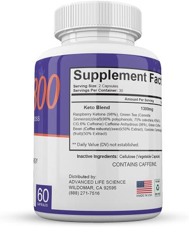 ADVANCED LIFE SCIENCE Keto MAX 800 - Premium Weight Loss Supplement for Fat Burning and Energy Boost - Gluten Free - 30 Day Supply - Buy Online on GoSupps.com