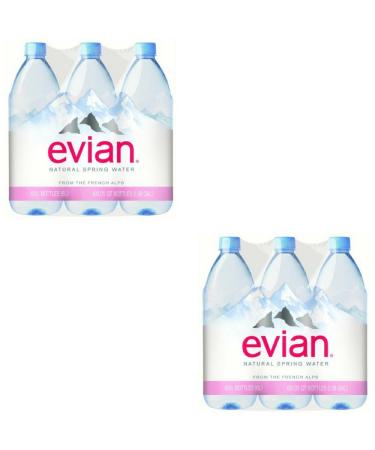 evian Lot de 2 bouteilles d'eau de source naturelle - 100 ml