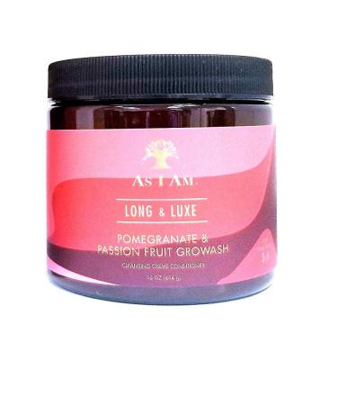 As I Am Long And Luxe Pomegranate & Passion Fruit (16oz  GroWash Cleansing Creme Conditioner