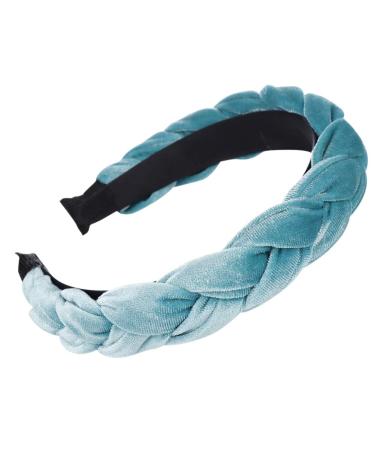Amorar Fashion Headband Hair Band Women Velvet Braid Headband Headdress Head Warp Hair Accessories Blue One Size