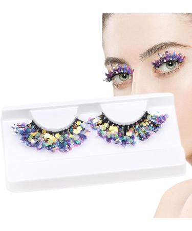 Girls Glitter Lashes - Sparkly 3d Colored Lashes | Wispy Eyelashes | Christmas Lashes | Shiny Dramatic Decorative Eye Strip Lashes For Holiday Eye Makeup Cosplay Props Prom Stage - Buy Online on GoSupps.com
