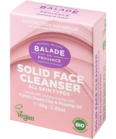 Balade en Provence Solid Facial Cleanser - 80 G. Certified Organic by Bio Earth Durable and Vegan by Vegan Society. Free Fragrance Handmade in France 100% Natural Cruelty Free. - Buy Online on GoSupps.com