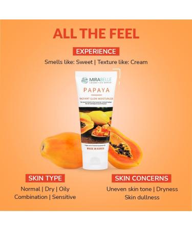 MB Papaya Radiant Glow Moisturizer 80ml | SLS & Paraben Free | Dewy Finish for All Skin Types | Made in Korea | Soft & Supple Skin - Buy Online on GoSupps.com