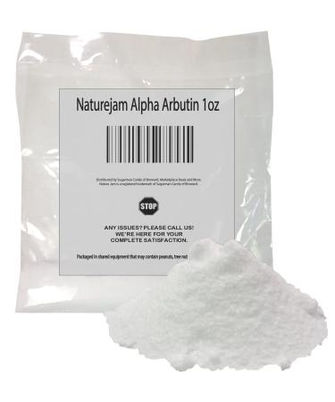 Naturejam Alpha Arbutin Powder Pure Skin Whitener Brightener Dark Spot Corrector (1 Ounce) 1 Ounce (Pack of 1)
