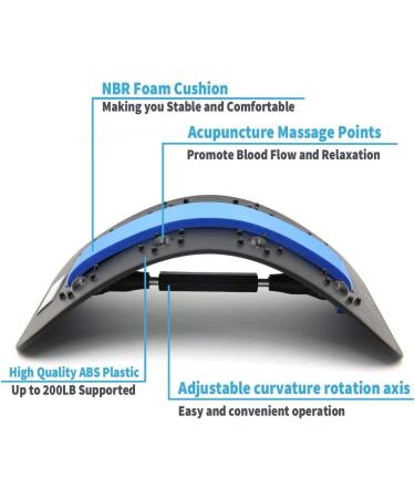 Back Attack Back Stretcher | Dyna-Living Adjustable Back Massage Stretcher (Black Blue) - International Shipping Available - Buy Online on GoSupps.com