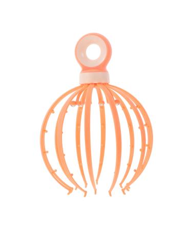 Magiclulu Kamm Head massager Hand massage devices Head massage claw head crawl massager claw massage handy head scratching tools massage steel ball massage 21x15cm orange