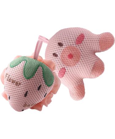 Mobestech 6 pcs Cartoon Bath Ball Cute Animal Shower Sponge for Kids & Adults | Exfoliating Loofah & Shower Gel | Portable Bath Essential - Buy Online on GoSupps.com