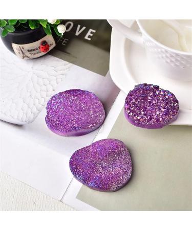 Crystal Rough Natural Crystal Rough Home Decoration Natural Quartz Cluster Electroplate Purple Raw thStone Crystal Point Rock Specimen Home Decor Souvenir Stones 1pcs Cluster Electroplate - Buy Online on GoSupps.com