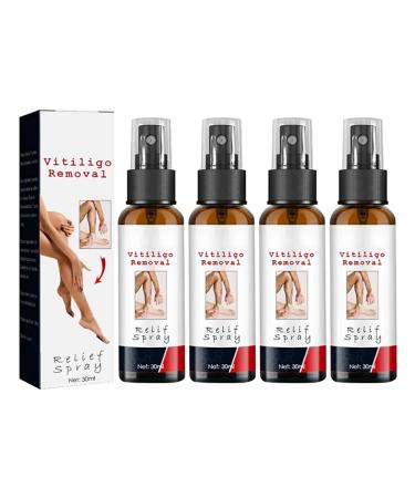 DENERASS Vitiligoremoval Relief Spray Vitiligo Removal Relief Spray Vitiligo Skin Repair Spray Vitiligo Treatment Spray White Spot Spray Vitiligo Care Spray for Skin Care (4PCS)