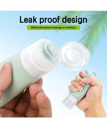 Travel Bottle Set for Toiletries - Leak-Proof Silicone (3 PCS 3 oz) - BPA-Free Refillable Squeezable Accessories for Shampoo Lotion & Cosmetics - Buy Online on GoSupps.com