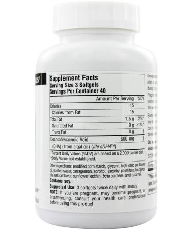 Source Naturals Neuromins DHA 200 mg - 120 Vegetarian Softgels for Brain Health - Buy Online on GoSupps.com