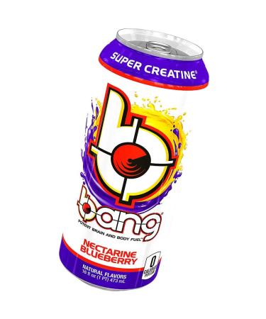 Bang Nectarine Blueberry Energy Drink | Natural Boost for Performance - Buy Online on GoSupps.com