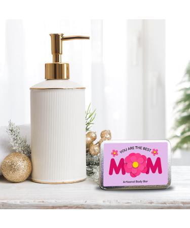 Shop Gears Out Best Mom Soap Bar & Tin Set - Unique Mother's Day Gift Pink Soap for Women Perfect Stocking Stuffer - Buy Online on GoSupps.com