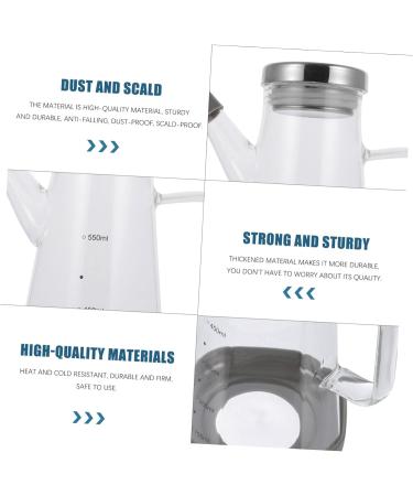 Milisten 1pc Oil Can Oil Condiment Container Liquid Containers Glass Sauce Bottle Cooking Oil Cruet Glass Sauce Containers Empty Home Oil Tank High Borosilicate Glass - Buy Online on GoSupps.com