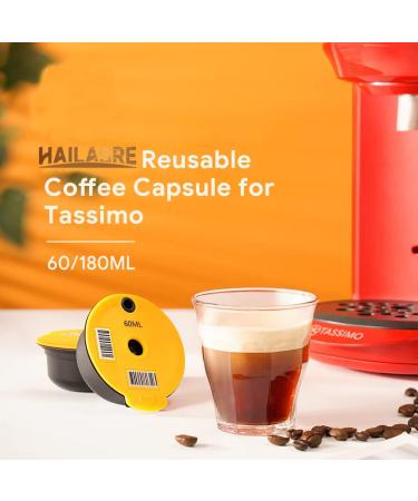HAILASRE Coffee capsule 180 ml refillable coffee capsule for Tassimo reusable refill capsule coffee capsule coffee filter for Tassimo D - Buy Online on GoSupps.com
