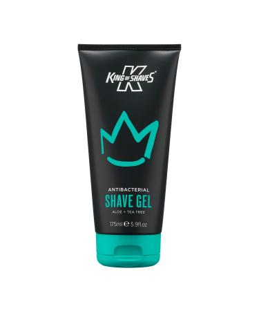 King of Shaves Antibacterial Shaving Gel for Men Low Foam for A Precise Shave Suitable for All Skin Types Clear Shaving Gel For Men 175ml 175 ml (Pack of 1)