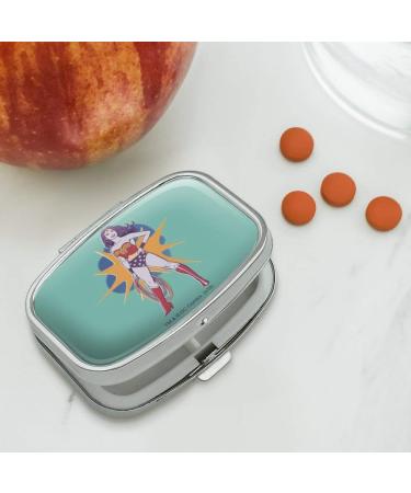 Wonder Woman Vintage Pill Case - Stylish Rectangle Trinket Gift Box for Her | Shop Internationally - Buy Online on GoSupps.com