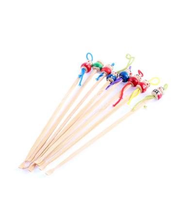 Qtqgoitem Bamboo Japanese Doll Earwax Remover Ear Pick Spoons 8Pcs (Model: 8bc ce6 9b7 77b 1b0)