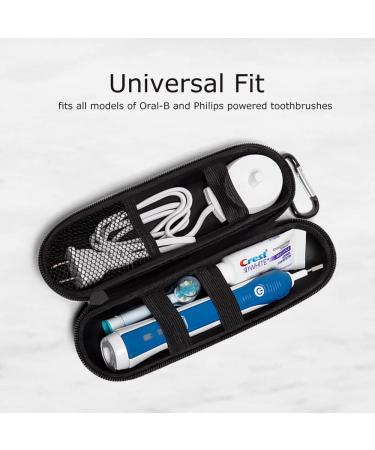 Nincha EVA Electric Toothbrush Case - Durable Hard Shell Travel Case with Mesh Pocket - Fits Most Powered Toothbrush - Black - Buy Online on GoSupps.com